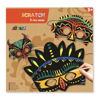 Avenir Škrabací obrázky - Masky 4 ks
