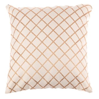 Návlek na polštář bílý se zlatými pruhy