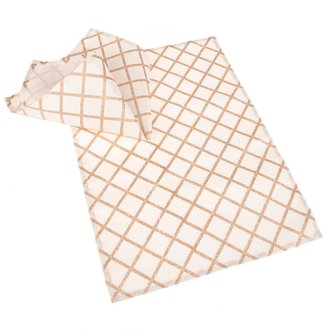 Prostírání bílé se zlatými pruhy- sada 2ks