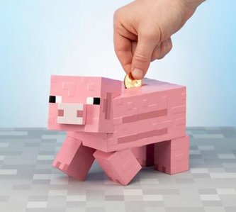 Kasička Minecraft prasátko Kasička Minecraft prasátko