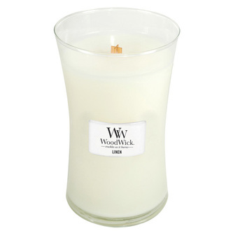 WoodWick oválná váza Linen 609,5g