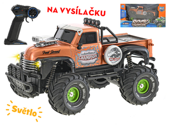 R/C auto terénní 23cm 1:18 plná funkce na baterie se světlem 2.4GHz v krabičce