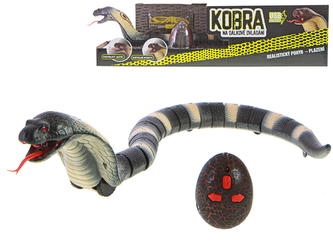 IR/C kobra 45cm šedá na baterie se světlem v krabičce