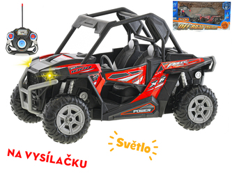 R/C buggy terénní 26cm 1:12 plná funkce na baterie se světlem 27MHz v krabičce