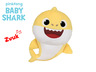 Baby Shark 17cm plyšový na baterie se zvukem žlutý 0m+ v sáčku