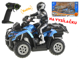 R/C čtyřkolka s jezdcem 23cm 1:10 plná funkce na baterie se světlem 2.4GHz v krabičce