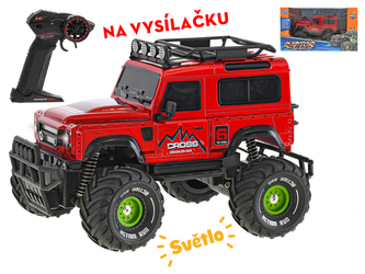 R/C auto terénní 23cm plná funkce na baterie se světlem 2.4GHz v krabičce