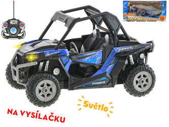 R/C buggy terénní 26cm 1:12 plná funkce na baterie se světlem 27MHz v krabičce