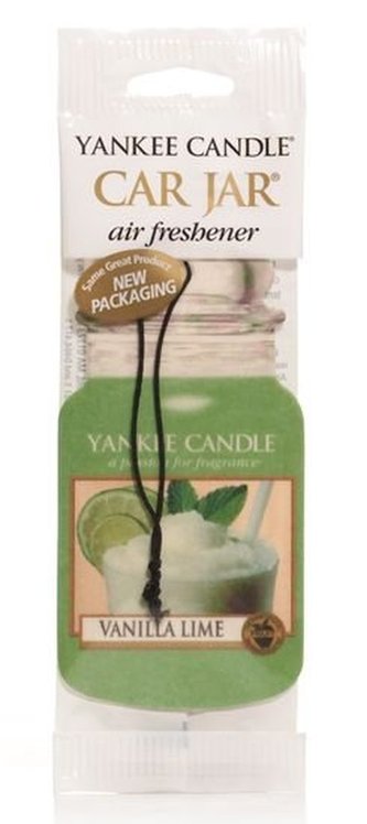 Yankee Candle Osvěžovač do auta Vanilla lime 1x papírová visačka