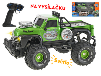 R/C auto terénní 23cm 1:18 plná funkce na baterie se světlem 2.4GHz v krabičce