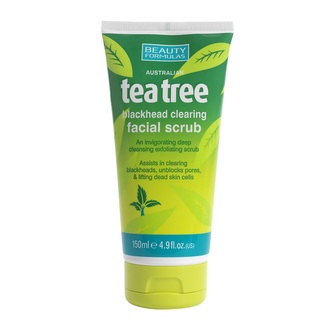 BEAUTY FORMULAS TEA TREE Pleťový scrub na černé tečky 150 ml