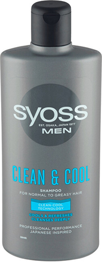 Syoss Šampon pro muže pro normální až mastné vlasy Clean & Cool (Shampoo) Objem 440 ml man