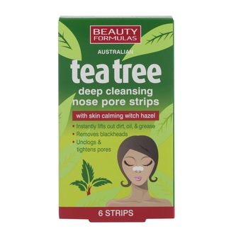 BEAUTY FORMULAS TEA TREE Čistící pásky na nos 6 ks BEAUTY FORMULAS TEA TREE Čistící pásky na nos 6 ks