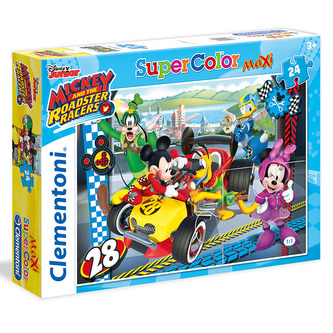 Clementoni Puzzle Maxi Mickey závodník / 24 dílků