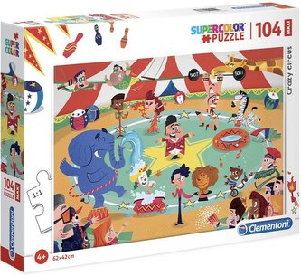 Clementoni Puzzle Maxi Crazy Circus / 104 dílků