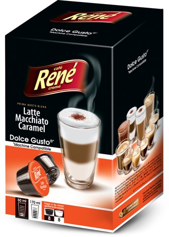 René Latte Macchiato karamel kapsle pro Dolce Gusto 16ks