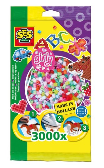 SES Zažehlovací korálky dívčí mix 3000 ks