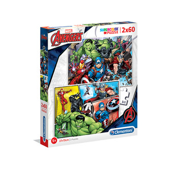 Clementoni Puzzle Supercolor Avengers / 2 x 60 dílků