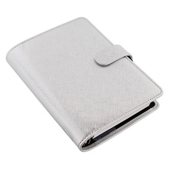 FILOFAX Saffiano Metallic Silver osobní
