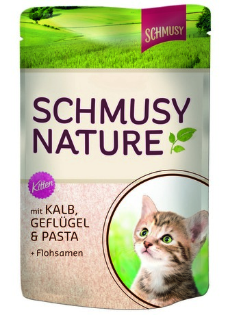 Kap.SCHMUSY Nature Kitten teleci+drubez 100g