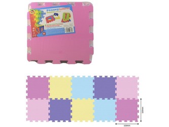 Puzzle barevné, 10 ks