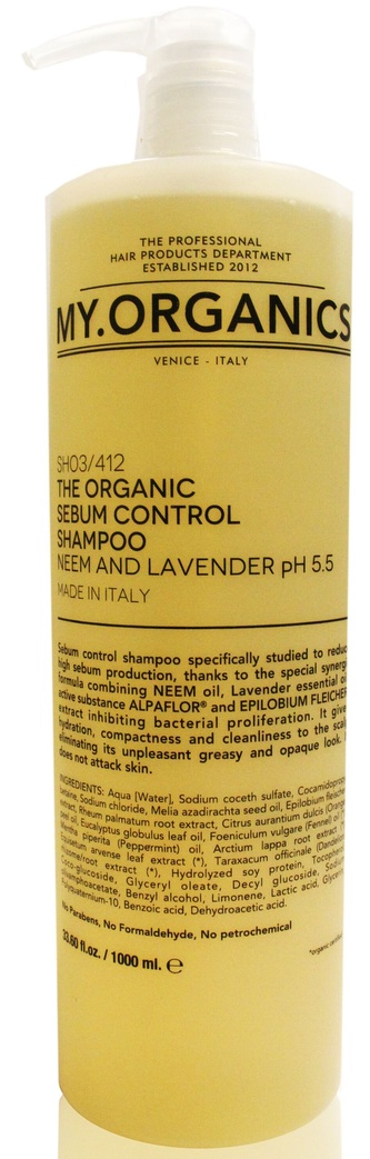 MY.ORGANICS The Organic Sebum Control Shampoo Neem And Lavender 1000ml