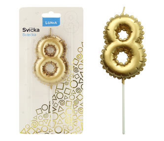 Svíčka č. 8 GLITR LUMA