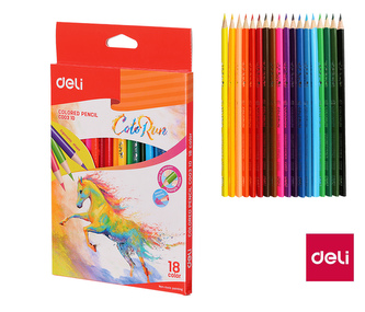 Pastelky DELI trojhranné ColoRun 18 barev EC00310