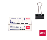 Binder clip 19mm, 12ks DELI E38565