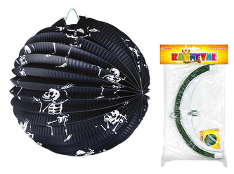 Lampion Halloween kulatý - kostlivci, 25 cm Lampion Halloween kulatý - kostlivci, 25 cm