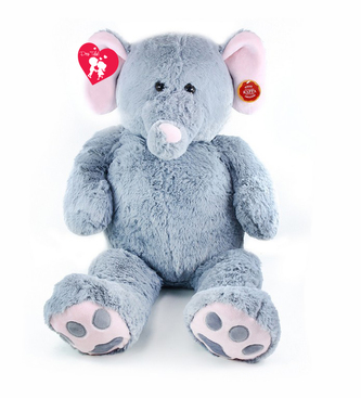 velký plyšový slon Bimbo s visačkou, 100 cm