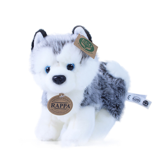 Plyšový pes husky stojící, 22 cm
