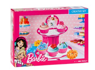 Barbie - barevná modelína - Dortíková sada