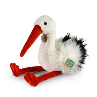Plyšový pták čáp, 39 cm, ECO-FRIENDLY