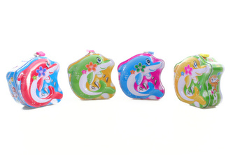 Pokladnička  delfín kovová