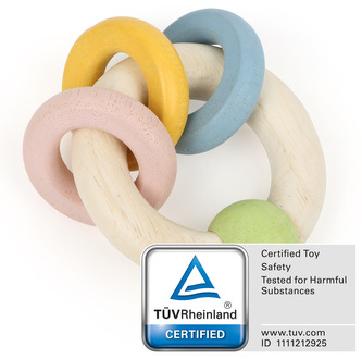 Small Foot Dřevěné chrastítko s kroužky Lotta Small Foot Dřevěné chrastítko s kroužky Lotta