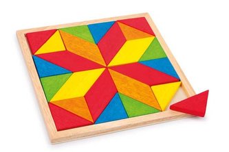 Small Foot Dřevěný hlavolam  mozaika hvězda