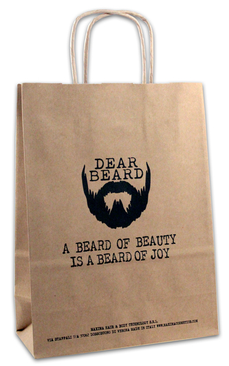 DEAR BEARD Paper Shopper Dimensione 18x8x24