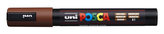 Akrylový popisovač "Posca PC-5M", hnědá, 1,8-2,5 mm, UNI