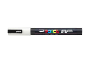 Akrylový popisovač "Posca PC-3M", bílá, 0,9-1,3 mm, UNI