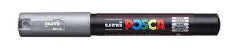 Akrylový popisovač "Posca PC-1M", stříbrná, 0,7 - 1,0 mm, UNI