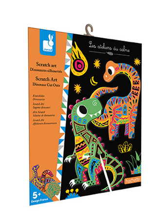 Kreativní sada vyškrabovací obrázky Dinosauři Janod Atelier Mini