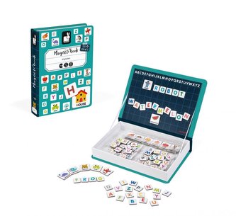 Magnetická kniha skládačka Abeceda anglická Magnetibook Janod od 3 let