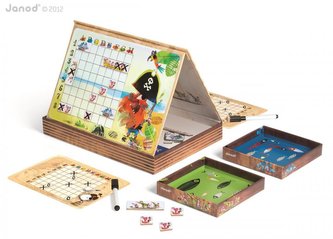 Společenská hra Pirátské lodičky Janod magnetická od 5-12 let