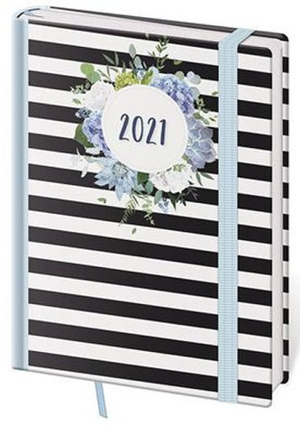 Diář 2021: Vario Vintage, B6 týdenní, 120x165, s gumičkou