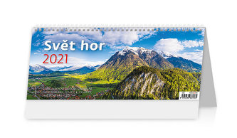 Kalendář 2021 stolní: Svět hor, 321x134