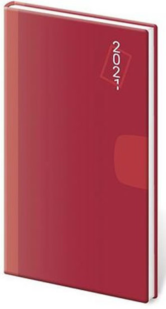 Diář 2021: Vario Red, kapesní týdenní, 80x150