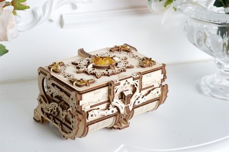 Ugears 3D dřevěné mechanické puzzle Jantarová šperkovnice