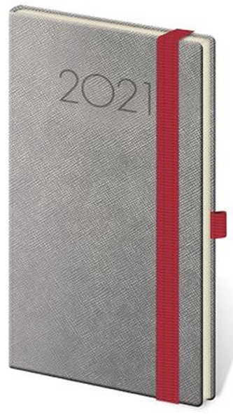 Diář 2021: New Praga šedá, kapesní týdenní, 80x150