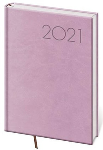 Diář 2021: Print růžová, A5 týdenní, 145x205